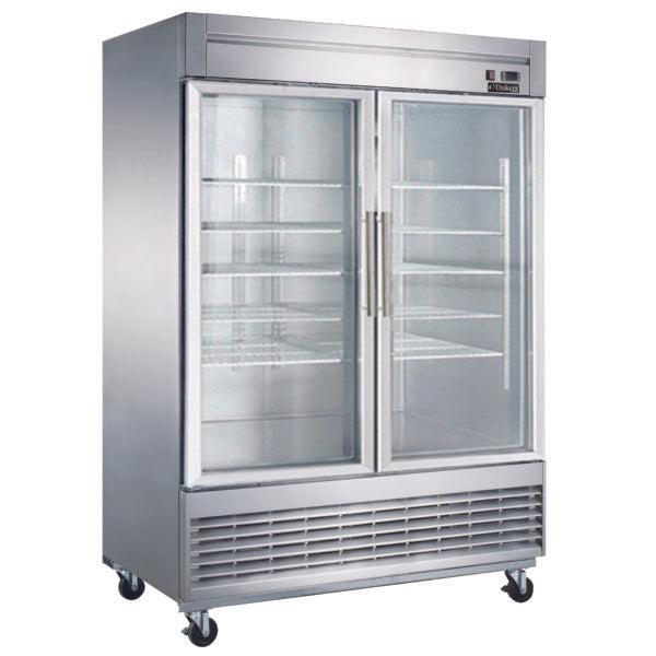 D55F-GS2 Bottom Mount Glass 2-Door Commercial Reach-in Freezer